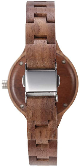 Women Wood Watch Elegant Quartz Movement Fashion Handmade Wooden Wrist Watches Girl