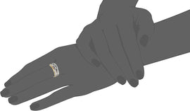 Effy Womens 925 Sterling Silver Diamond Ring, Silver