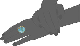 Barse Jubilee Turquoise Oval Ring