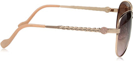 Jessica Simpson Women's J5702 Metal Aviator Sunglasses with 100% UV Protection, 60 mm