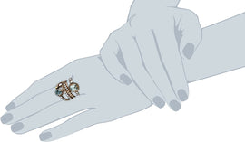 Sorrelli "After Glow" Stacked Crystal Ring