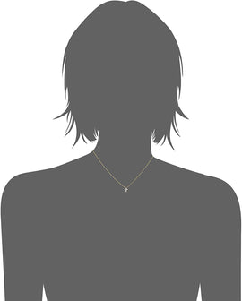 Roberto Coin "Tiny Treasures" 18k Diamond Baby Cross Pendant Necklace (1/10cttw, G-H Color, SI1 Clarity), 16" + 2" Extender