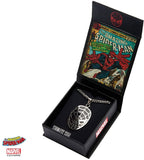 Marvel Comics Unisex Spider-Man Stainless Steel Chain Pendant Necklace, 24"