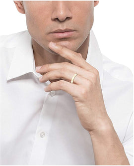 DECADENCE 10K or 14K Yellow & White Gold 3mm Polished Flat Comfort Feel Plain Wedding Band