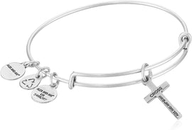 Alex and ANI Womens Cross II EWB Bangle Bracelet, Expandable