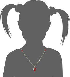 Molly Glitz Girls' "Blitz" 14k Gold-Plated White Crystal Balls Cluster Pendant Necklace