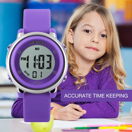 Kids Digital Sport Waterproof Watch for Girls Boys, Kid Sports Outdoor LED Electrical Watches with Luminous Alarm Stopwatch Child Wristwatch
