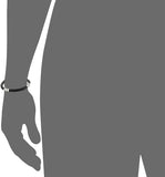 Zina Sterling Silver Men's Stratus Leather Bracelet, 8.5"