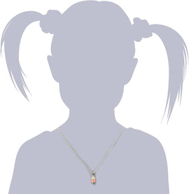 Molly Glitz Girls' 14K Gold-Plated Marbleized Enamel Popsicle Pendant Necklace, 14"