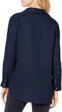 Vince Camuto Women's Long Sleeve Two Pocket Pinstripe Refresh Button Down Blouse