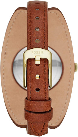 Fossil Women's Eleanor Stainless Steel and Leather Hybrid Smartwatch with Activity Tracking and Smartphone Notifications