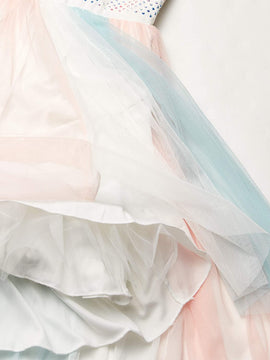 Speechless Girls' High Neck Party Dress with Mesh Skirt