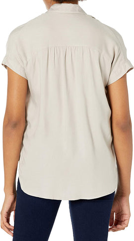 Downeast Women's Gathered Shoulder Top Blouse