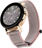Movado Connect 2.0 Unisex Powered with Wear OS by Google Stainless Steel and Pink Sand Fabric Smartwatch, Color: Pink