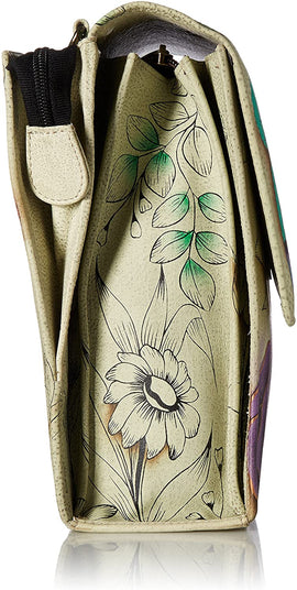 Anuschka Anna Hand Painted Leather Women's Flap Crossbody Organizer