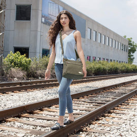 Travelon Anti-Theft Heritage Hobo Bag, Pewter, One Size