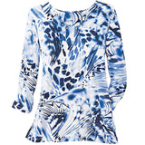 Alfred Dunner Women's Exploded Butterfly Print Knit Top