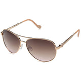 Jessica Simpson Women's J5702 Metal Aviator Sunglasses with 100% UV Protection, 60 mm