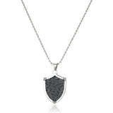 Cold Steel Men's Stainless Steel Pendant Necklace (1/2cttw), 24"