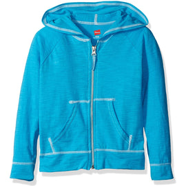 Hanes Little Girls' Slub Jersey Full Zip Jacket
