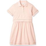 Lacoste Girls' Short Sleeve Feminine Pique Polo Dress