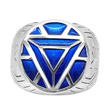 Marvel's Iron Man ArmorMen's Ring in Sterling Silver - 6 Blue