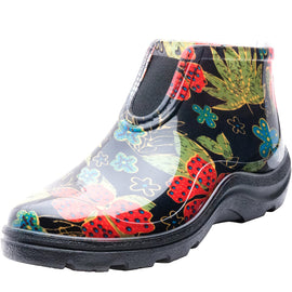 Sloggers Women's Waterproof Rain and Garden Ankle Boots with Comfort Insole, Midsummer Black, Size 8, Style 2841BK08