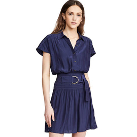 Ramy Brook Women's Stacy Short Sleeve Shirt Dress with Belt