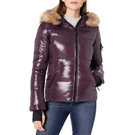 SAM. Women's Blake Shaped Down Puffer Jacket with Real Fur Hood