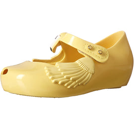 mini melissa Kids' Mini Ultragirl Theme Ballet Flat - Yellow